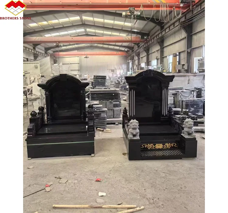Modern Chinese Black Granite Tombstone Tile Pitctures and Prices Luxury Granite Monuments for Gravestone