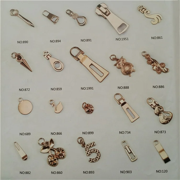 animal Bear fish butterfly palm peach heart-shaped five-pointed star letter metal zipper slider puller pendant pull parts