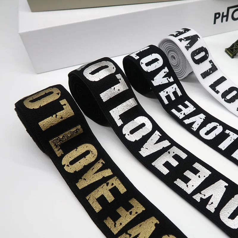 Factory Direct sales stretch printing elastic cord Elastic nylon elastic ribbon jacquard elastic band customized accessories