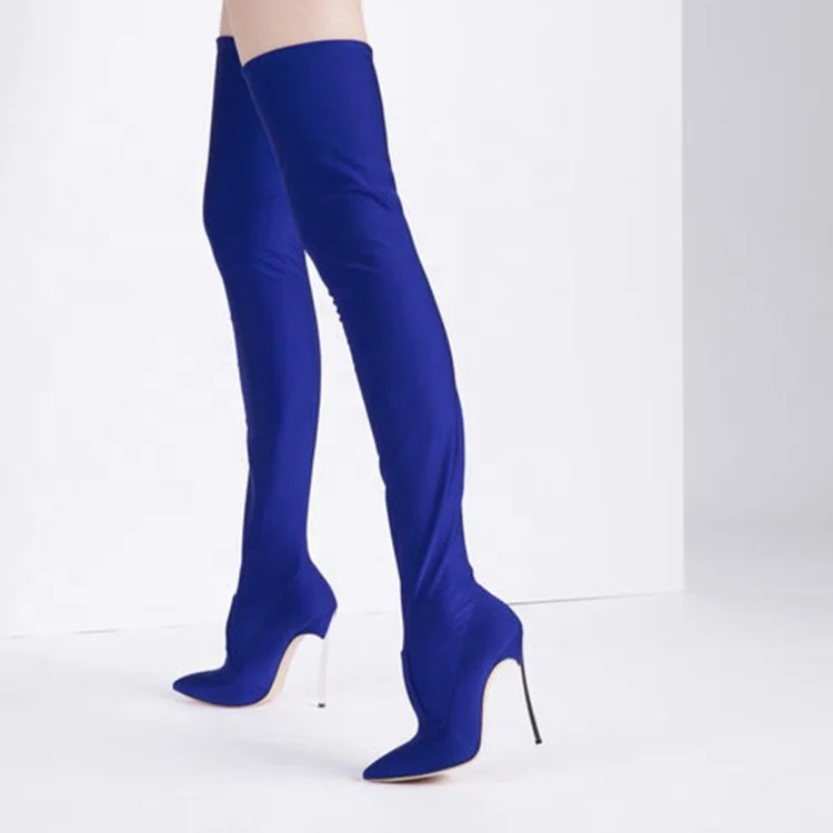 Fashion Western Women Over Knee High Boots High Heel Sexy Ladies Long Boots Thigh High Boots Plus Size 45