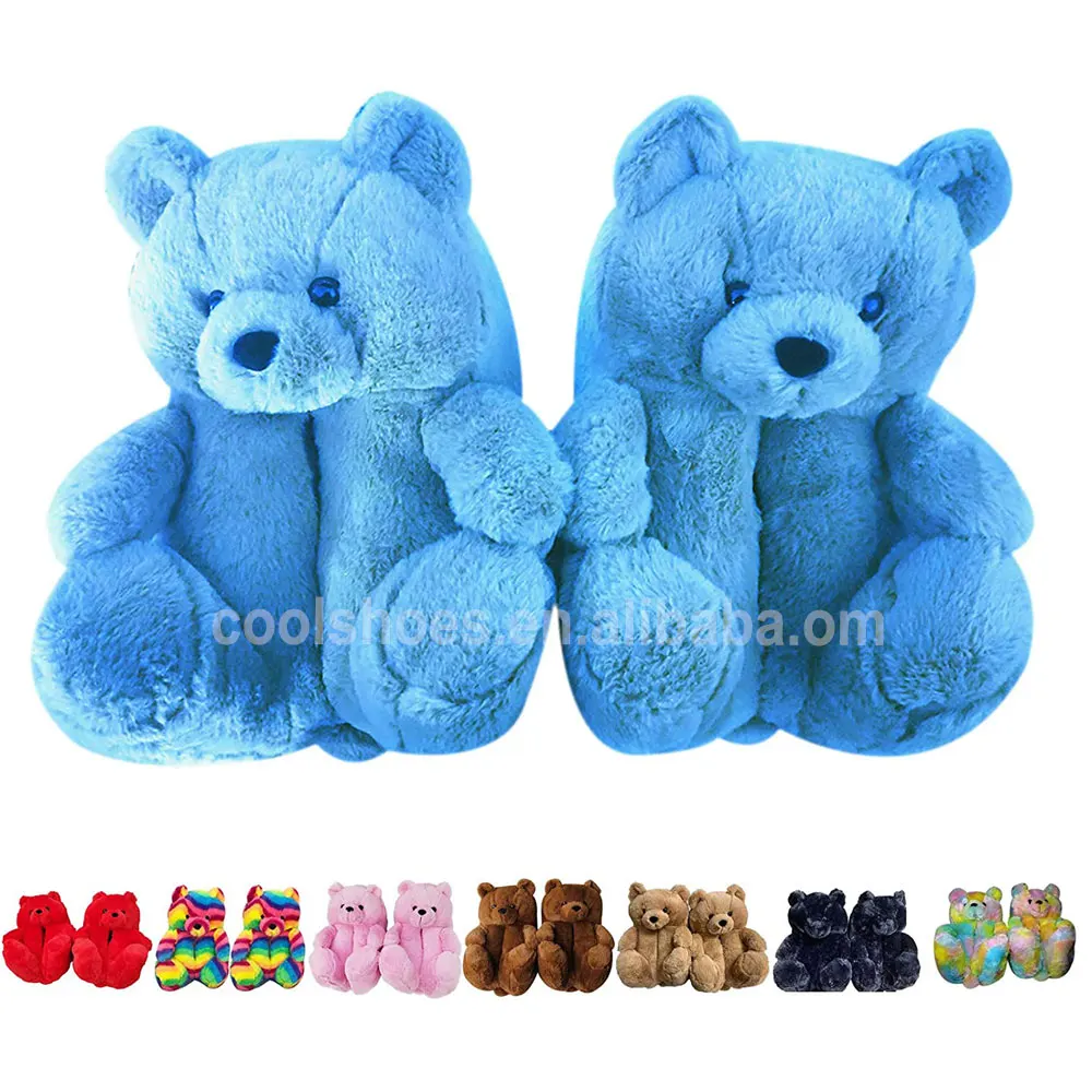 
Hot sales House Slippers Lovely plush slipper animals teddy bear slippers 