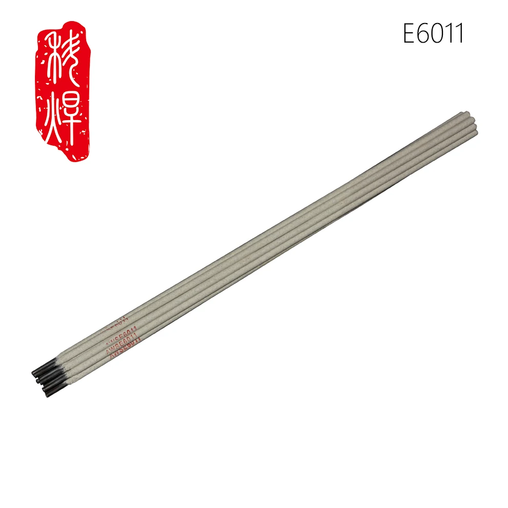 Welding electrode E6011 2.5/3.2/4.0/5.0 Cellulose type J425 Vertical downward welding carbon steel electrode OEM ODM