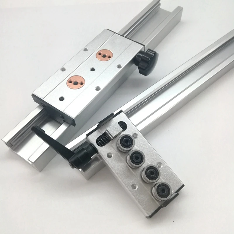 Load 30KGS internal dual-linear shafts roller linear guide with block SGB10-5 wheels with locking