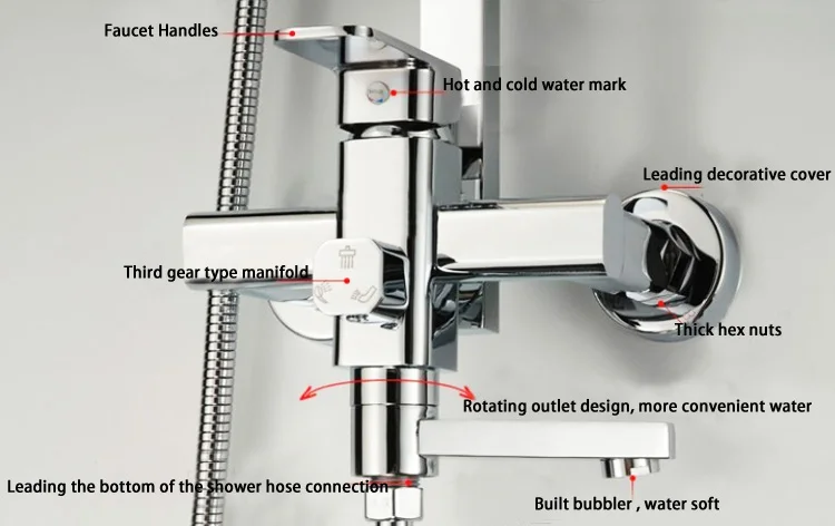 
KD-05S Temperature control shower faucet, overhead shower, bath shower mixer 