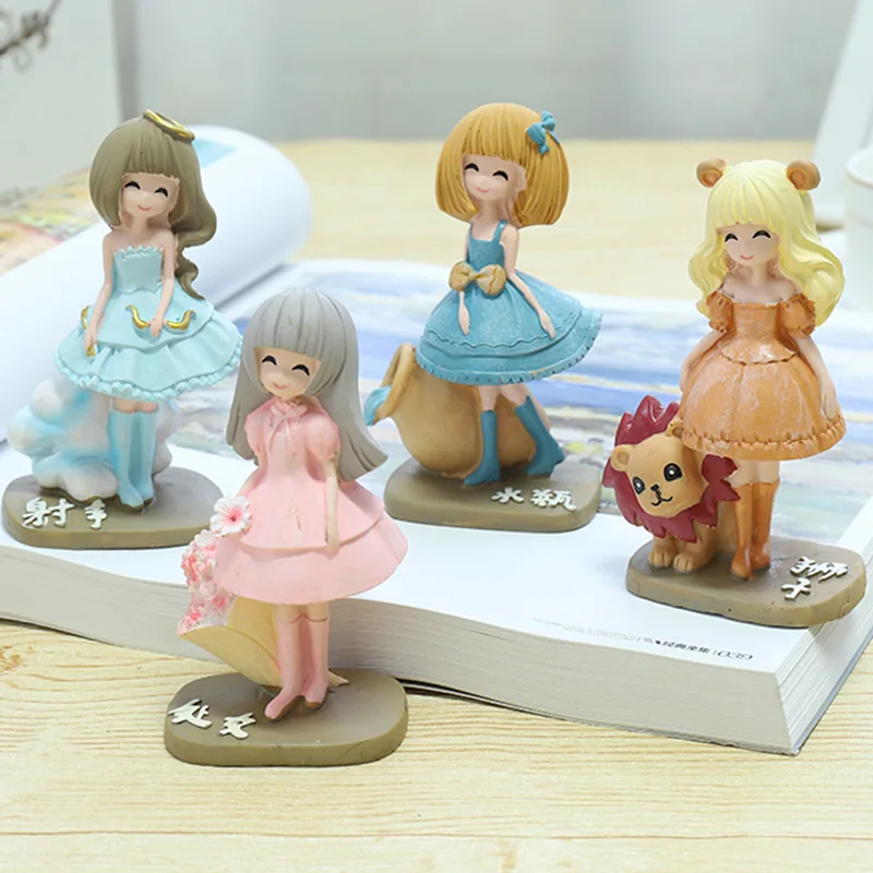 Креативные Мультяшные фигурки 12 созвездий, сувенирный подарок, домашний декор