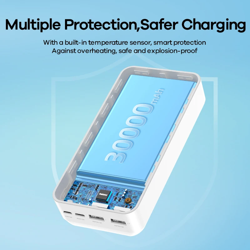 REMAX Ultra Slim Power Bank 30000mah Power Bank Module Mobile Phone External Battery Portable Charger Powerbank