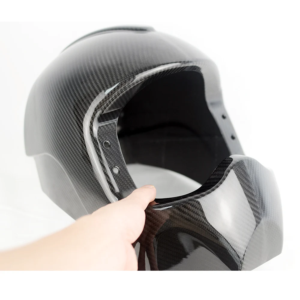 Carbon fiber with glassfibre inside OEM customized molding helmet for CFRP GFRP motorcycle motorbike racing safety fire fighting