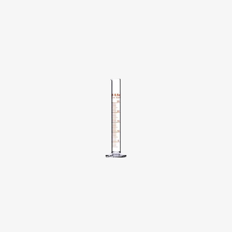 laboratory glassware Thickened transparent 25ml Round bottom Graduated Cylinder with scale