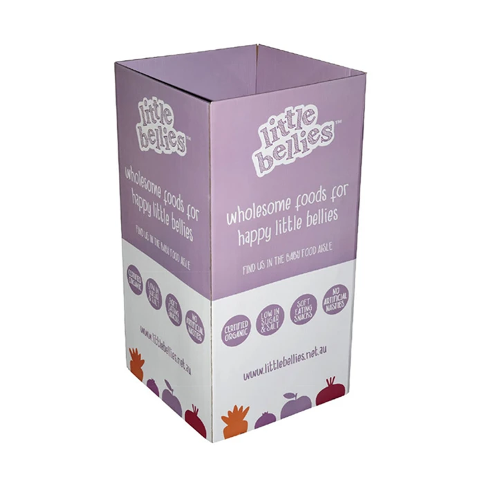 2024 NEW HOT New Free Custom Design Cheaper High Quality Promotion Recyclable Bin Stacker Cardboard Display