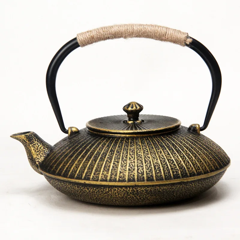 2024 new arrival Premium Enamel Interior Cast iron teapot Cast Iron Tea Pot With Stainless Steel Infuser