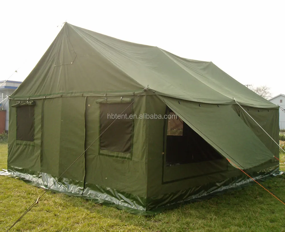 Wholesale Steel Frame Outdoor Winter Green Army Canvas Camping Military Tent