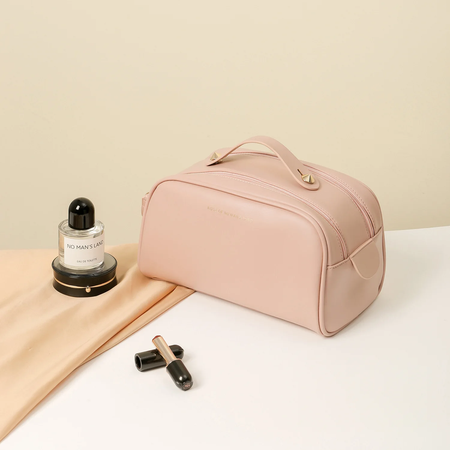 New advanced sense PU large capacity makeup bag travel makeup box Organize storage makeup bag