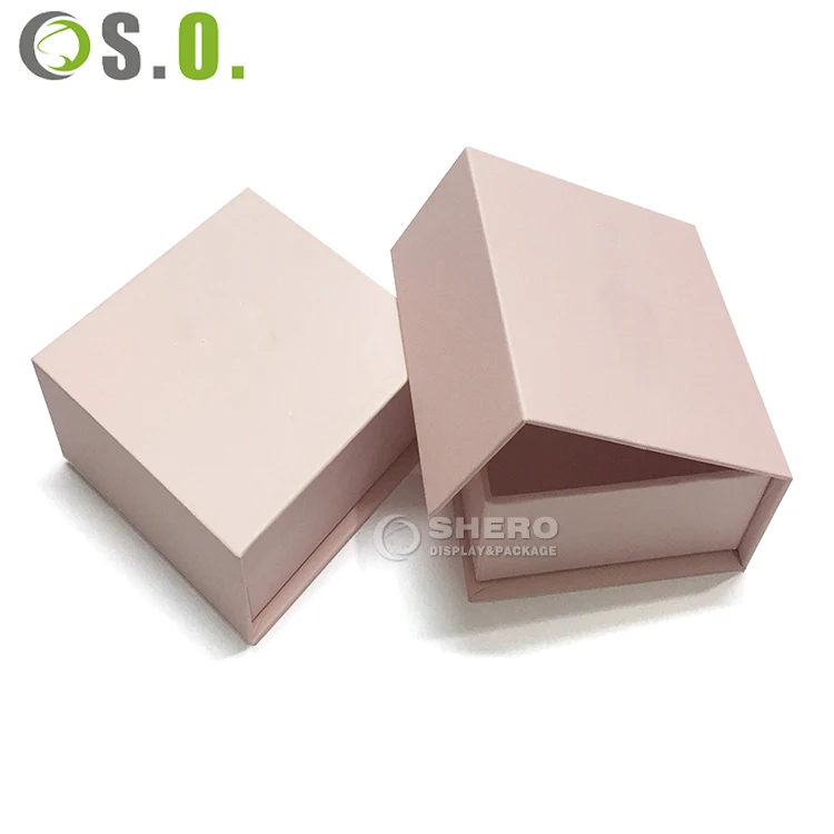 Clamshell Jewelry Gift Paper Box Bow Ribbon Book Type Ring Earrings Necklace Foldable Cardboard Jewelry Packaging Box