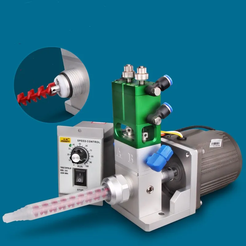 Заводская Поставка Высокоточного электрического смешивания ab двухжидкого клея смешивающий клапан динамический Дозирующий клапан распределительный станок