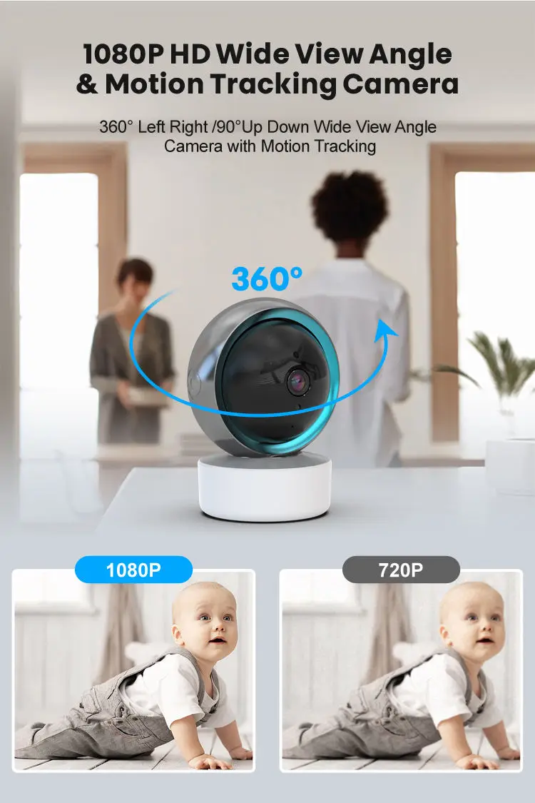 Wi-Fi смарт-камера 1080P ночное видение двухсторонняя беспроводная сеть домашняя камера безопасности детский монитор