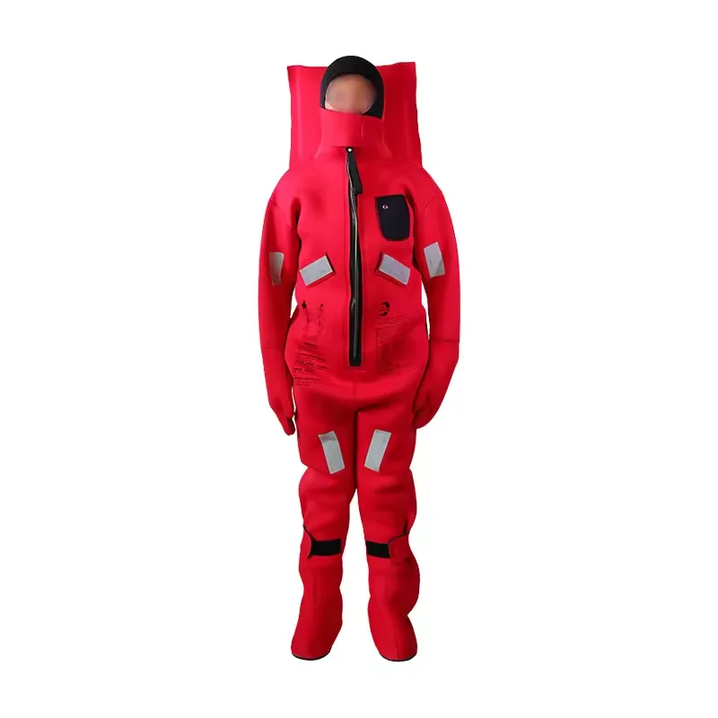 Factory Direct EC/CCS certified MED Red Nylon life-saving Marine supplies thermal immersion suit