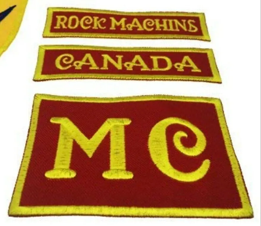 Rock Machine Embroidery Motorcycle club Patch MC Embroidered Full Back IRON ON
