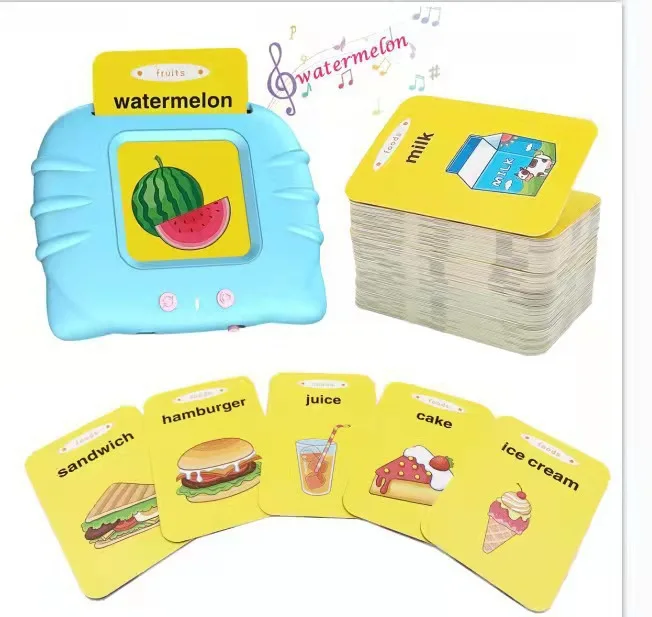 Yubon Educational Learning Talking Flash Cards Kindergarten Kids English Language Electronic Audio Book Learn English Words Toys