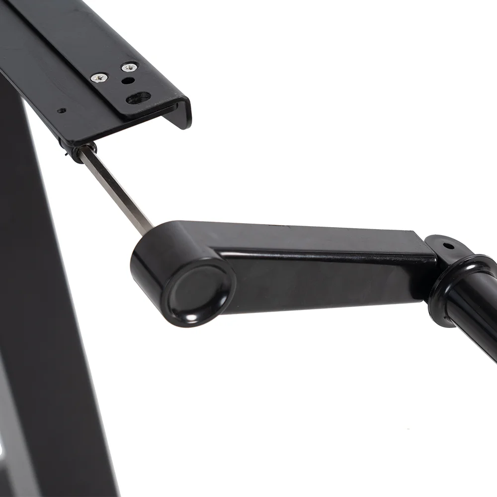 Eisdir M2  Manual Hand Crank Height Adjustable  Sit To Stand Office Computer desk with Wood Desktop