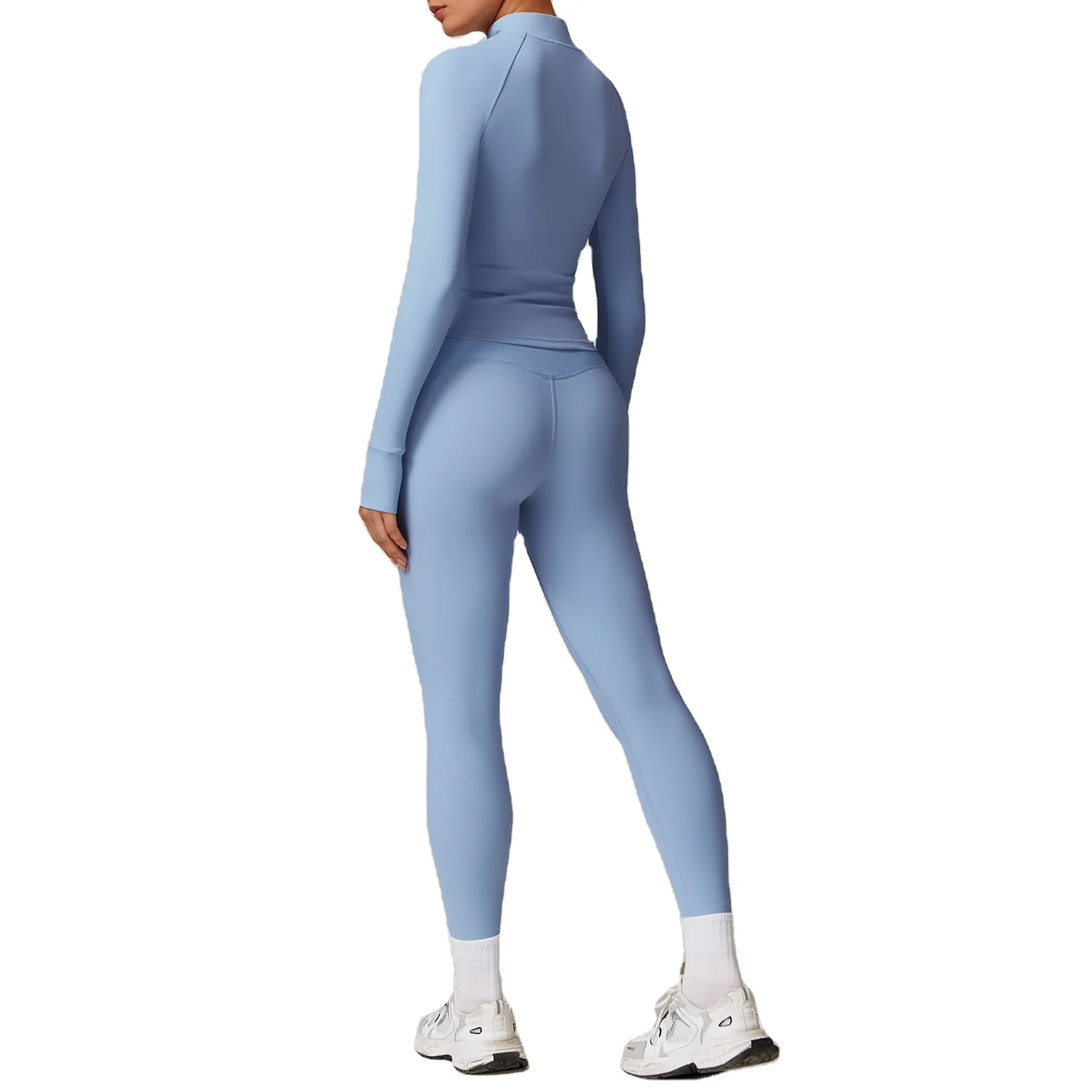 8889 2 Piece Workout Sets For Women Jacket Gym Yoga Outfit  High Waisted Matching Exercise Leggings jackets Active Set gym wear