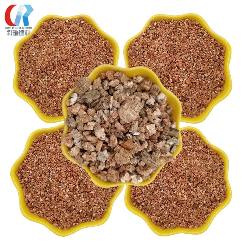 peat vermiculite perlite mix China vermiculite 1-3 mm golden expanded vermiculite
