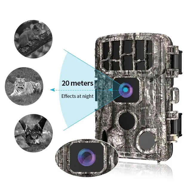 4K WiFi 40MP Photo 20 Meters Night Vision Range Trail Camera 2.4inch Screen Outdoor Hunting Camera