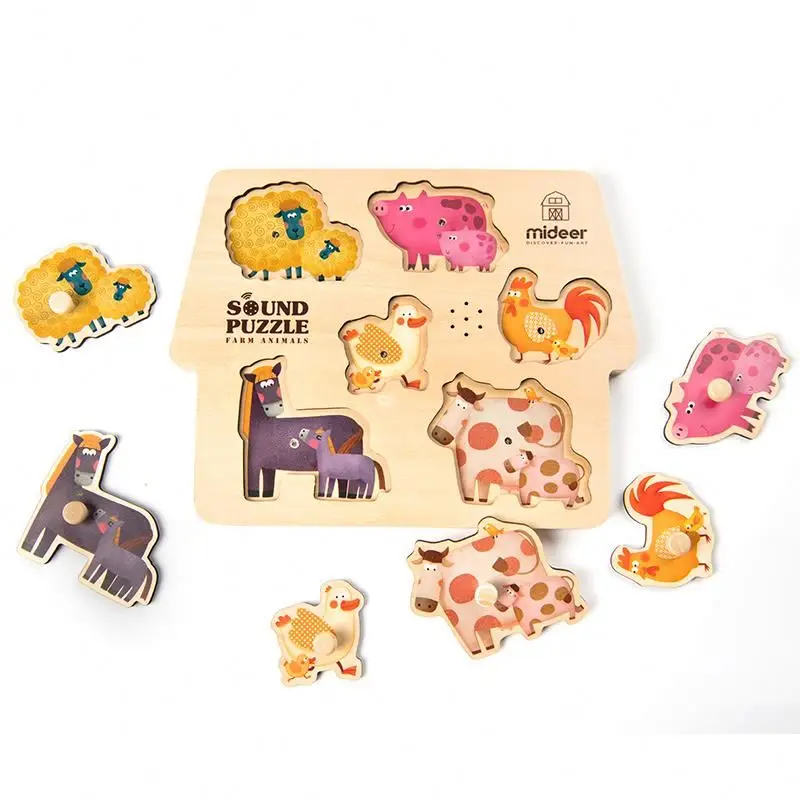 MIDEER MD3056 SOUND PUZZLE FARM ANIMALS  Children Creative Toy With Magnifier