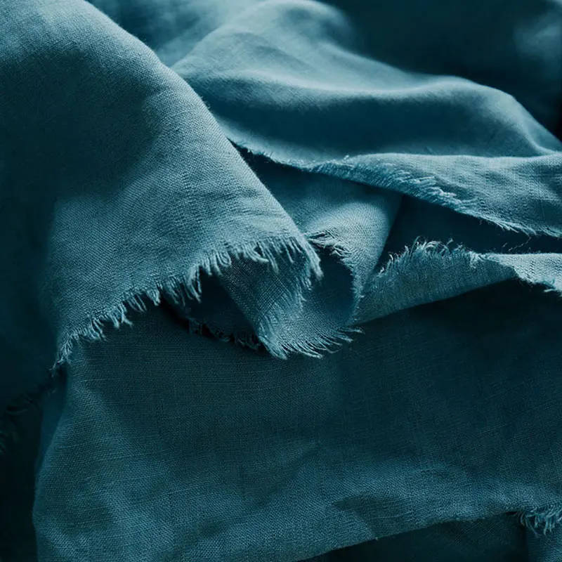 
280CM Width High Quality Washed Dyed Hemp Fabric Wholesale 100% Organic Natural Woven Hemp Fabric For Bed Linen 