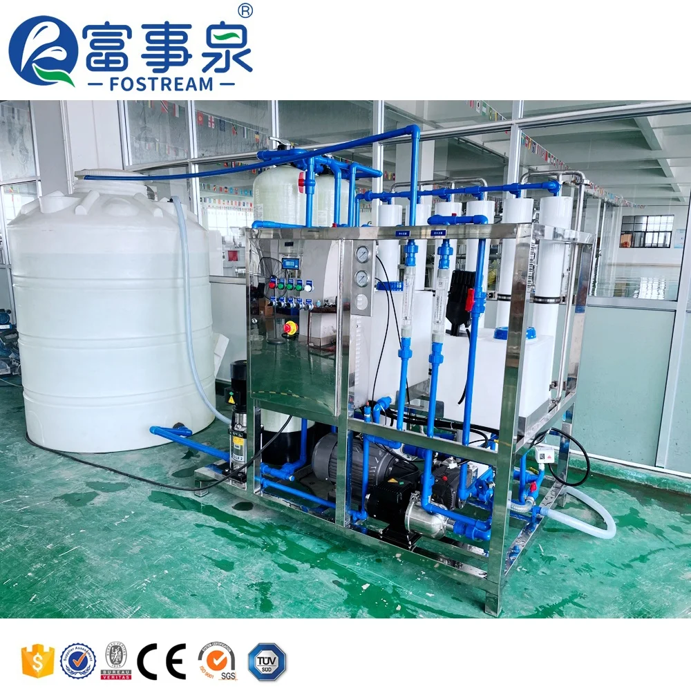Fostream 1000L Industrial Reverse Osmosis Brackish Borehole Salt Drinking Seawater Sea Water Desalination Plant for Sale