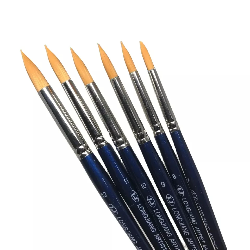 15 шт. деревянной ручкой набор кистей для рисования Картина маслом Акриловые акварельные краски кисти