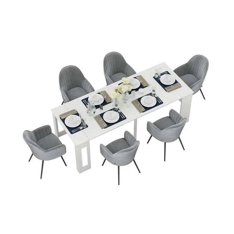 high quality online large used adjustable MDF wood retractable restaurant dining room table for sale