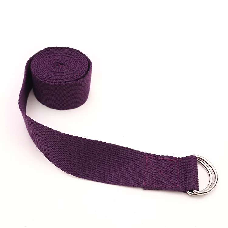 3.2meters length elastic customized cotton yoga mat carrying stretch straps