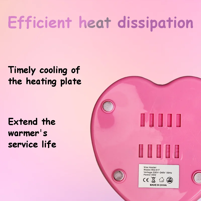 2024 New Natural Heart Shaped House use Beauty Products Hair Removal Wax Warmer Cheap Small Wax Heater Machine for Home & Beauty