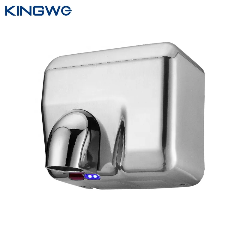 High Efficient Stainless Steel 360 Air Revolving Nozzle Electric Automatic Hand Dryer For Public Toilet