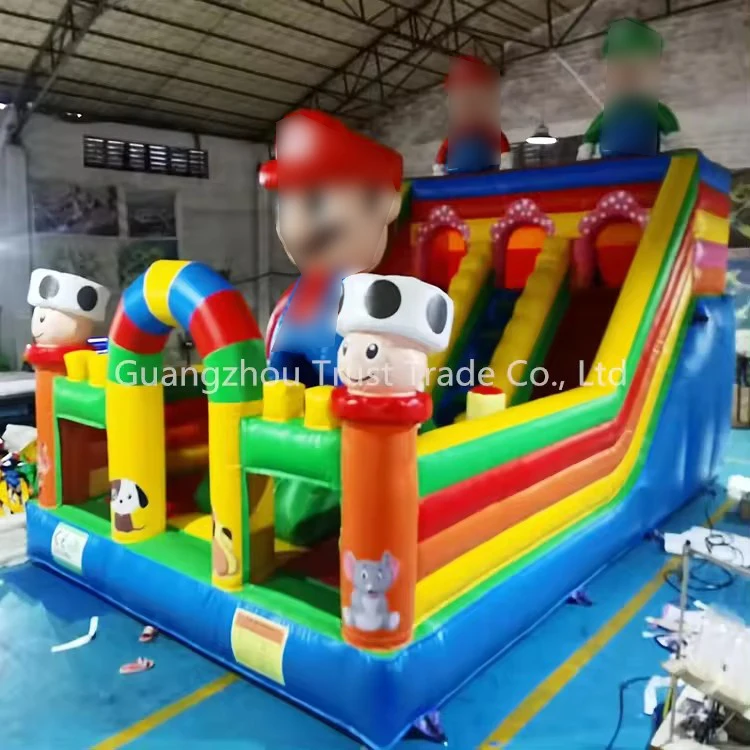 Giant inflatable house playground kids castle bounce inflatable with water slide