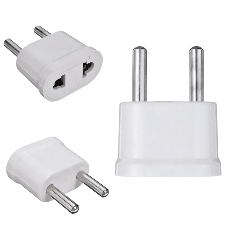 Common Universal AC 250V 10A EURO EU to US USA Travel Power Plug Adapter Adaptor Converter Travel Conversion Plug
