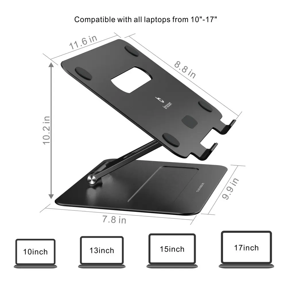Aluminium Alloy Material nottable laptop stand Solid Durable Laptop Stand Height Adjustable Cooling Pads For Computer