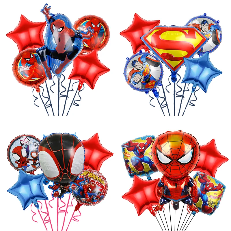 Spiderman Theme Helium Foil Balloons Super Hero ball Air Globos Encanto balloons Birthday Party Decoration Set kids Toy Ballon