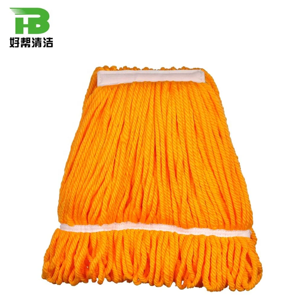 colorful polyester wet mop refill wax mop industrial mop head