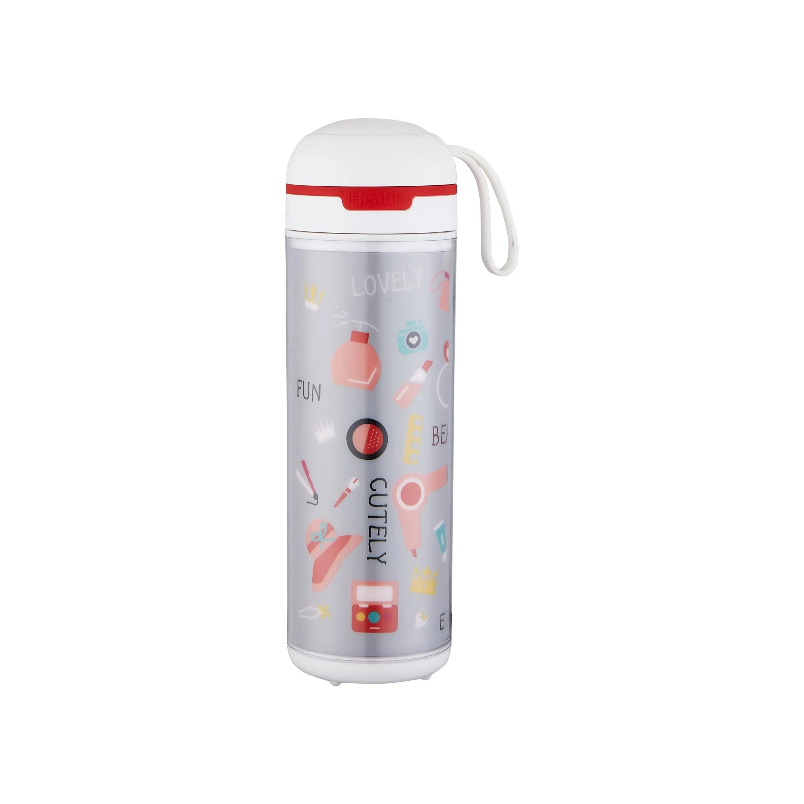 350ML eco mug with flash layer double wall BPA free bottles plastic christmas mugs gift (1600343669102)