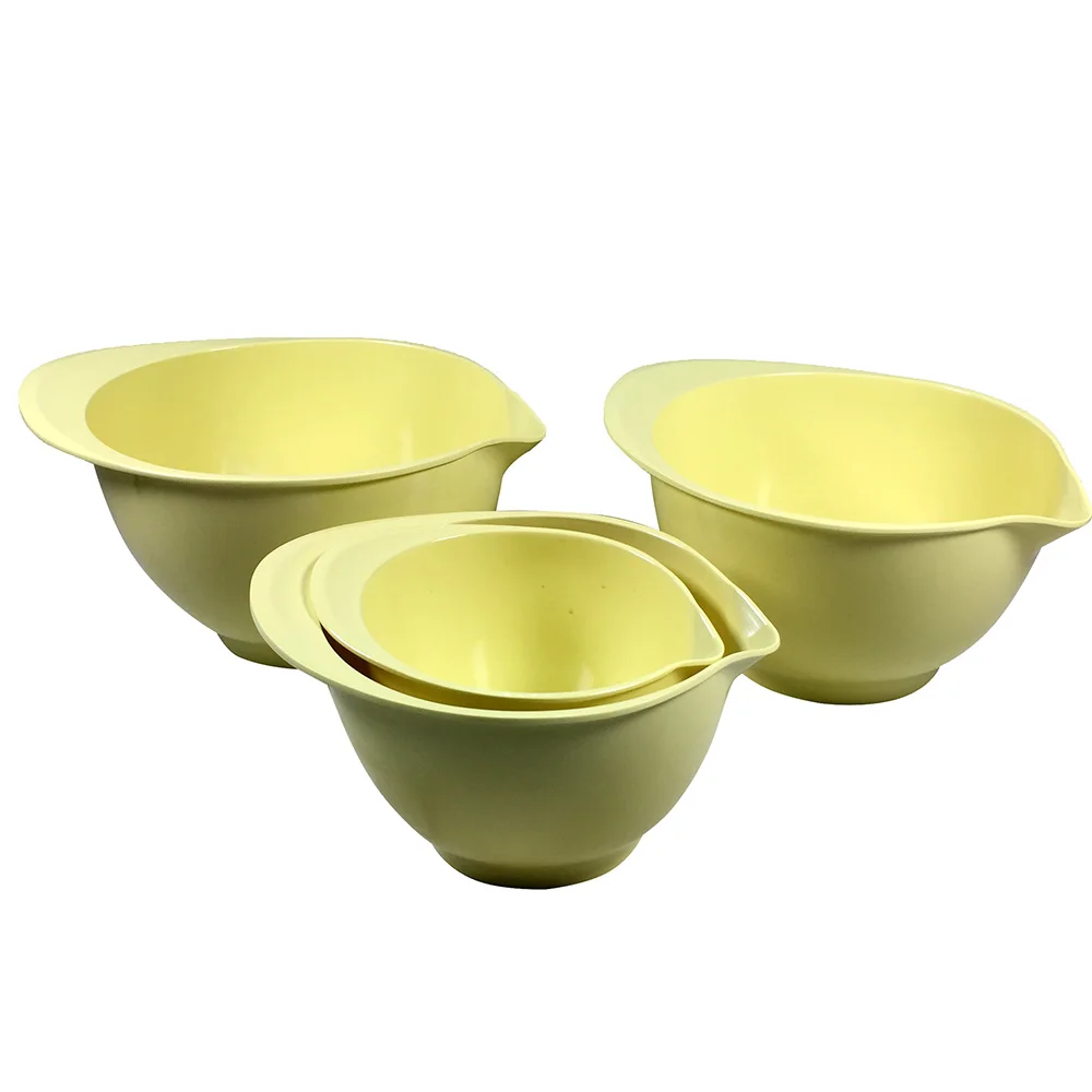 
12 year factory durable unbreakable high quality 4 pieces melamine mixing salad bowl set 