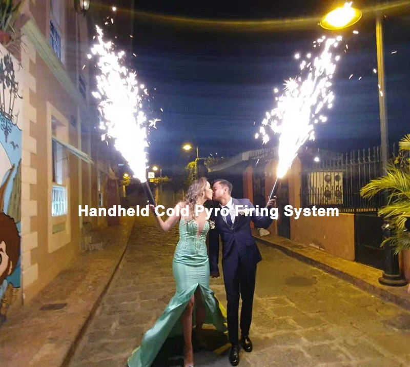 Hand held reusable cold pyro ice fountain cold pyro shooter cold flame machine for festival