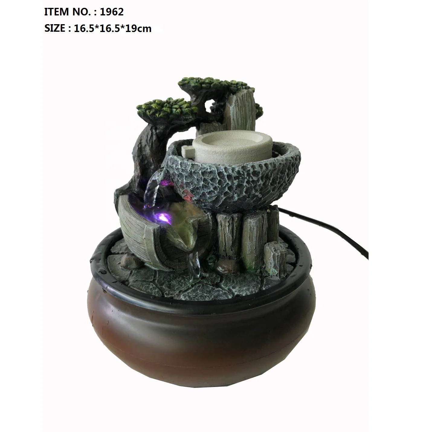 
Wholesale feng shui crafts indoor tabletop decoration resin water fountain house 