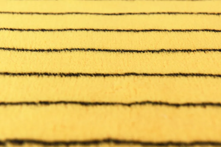 Yellow base black stripe polyester Rolling fabric Warp knitting Paint brush fabric Brush fabric