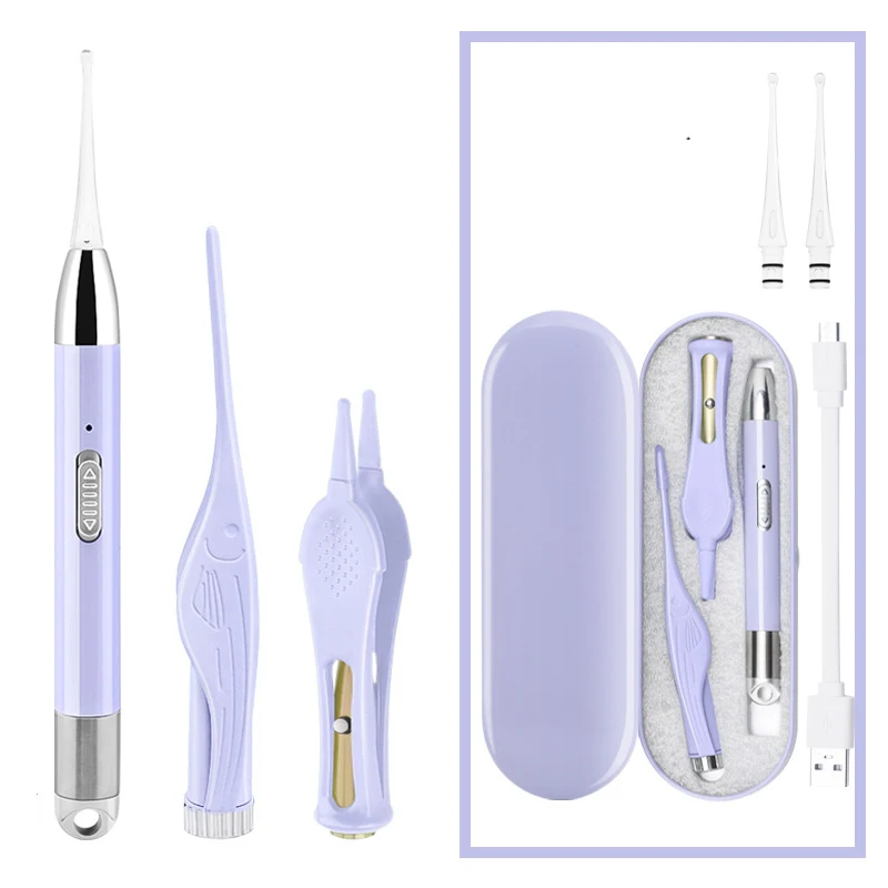 Baby Ear Cleaner Flashlight Earpick Ear Cleaning Earwax Remover Ear Curette Light Spoon with magnifier