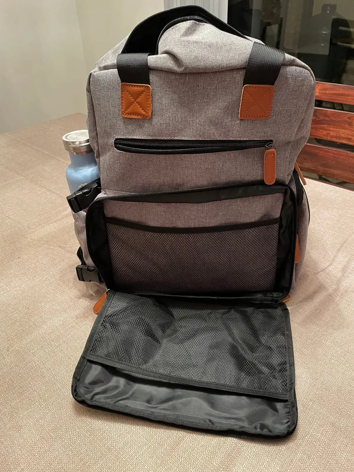 Pet Travel Bag, Double-Layer Pet Supplies Backpack (for All Pet Travel Supplies), Pet Travel Backpack