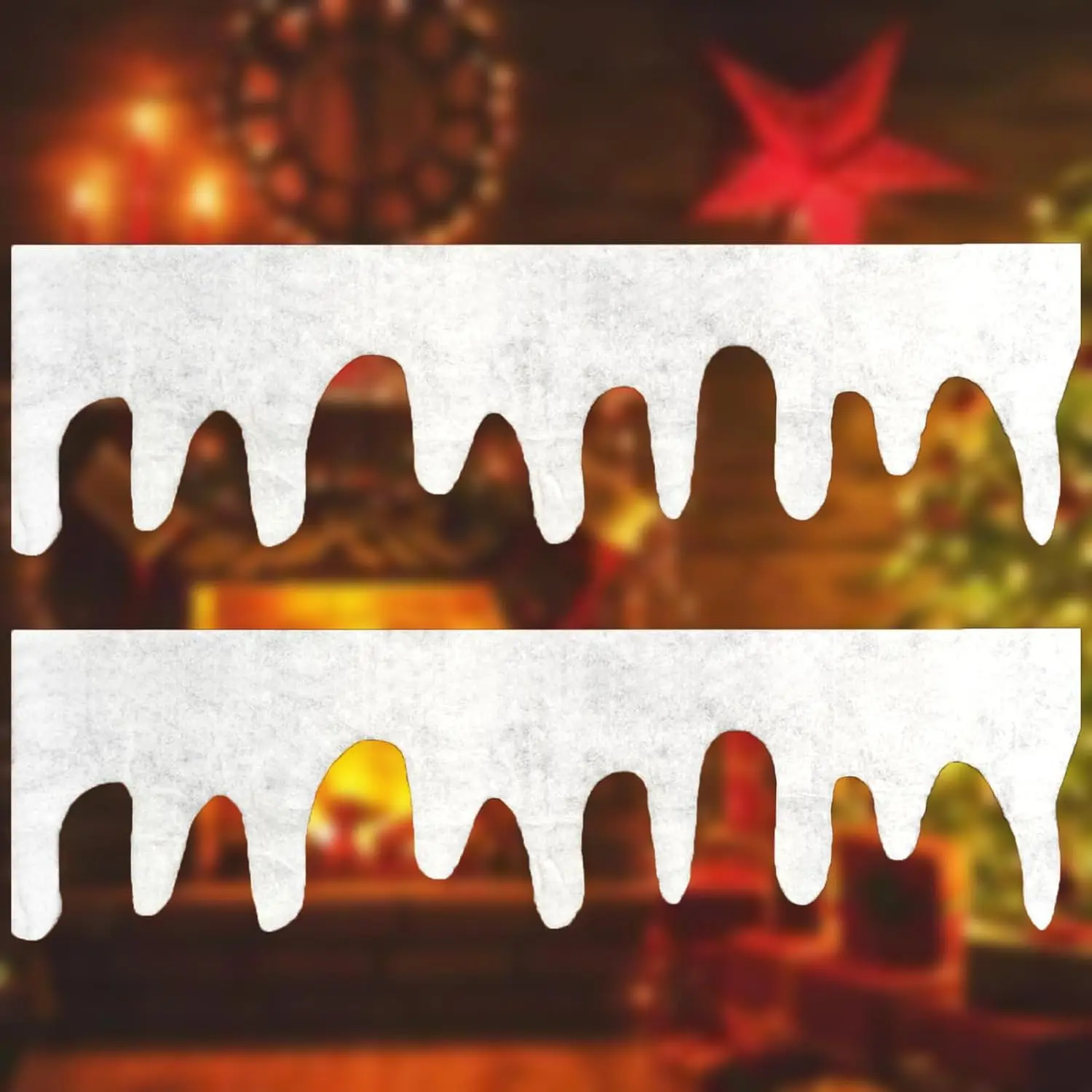 120*36 CM icicle fringe Christmas village decorations icicle snow fringe faux fireplace snow cover blanket icicle table runner