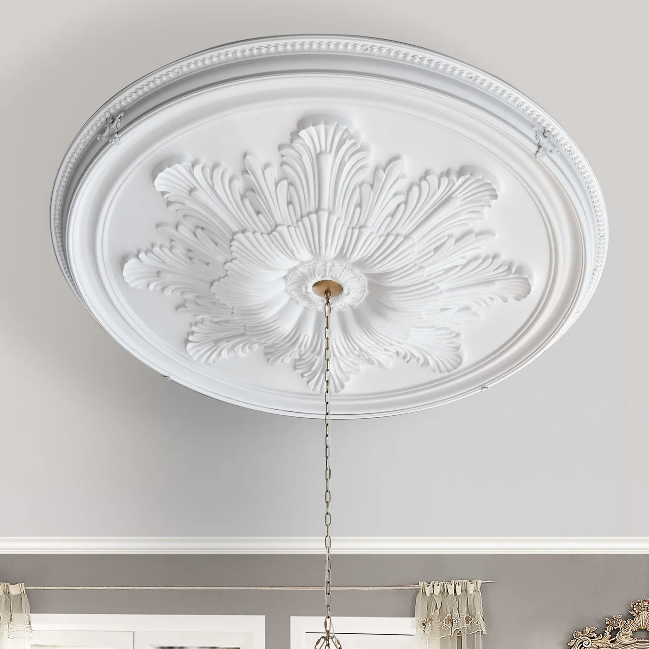 Banruo Cheap Price Beautiful Polystyrene Interior Ceiling Medallions for House