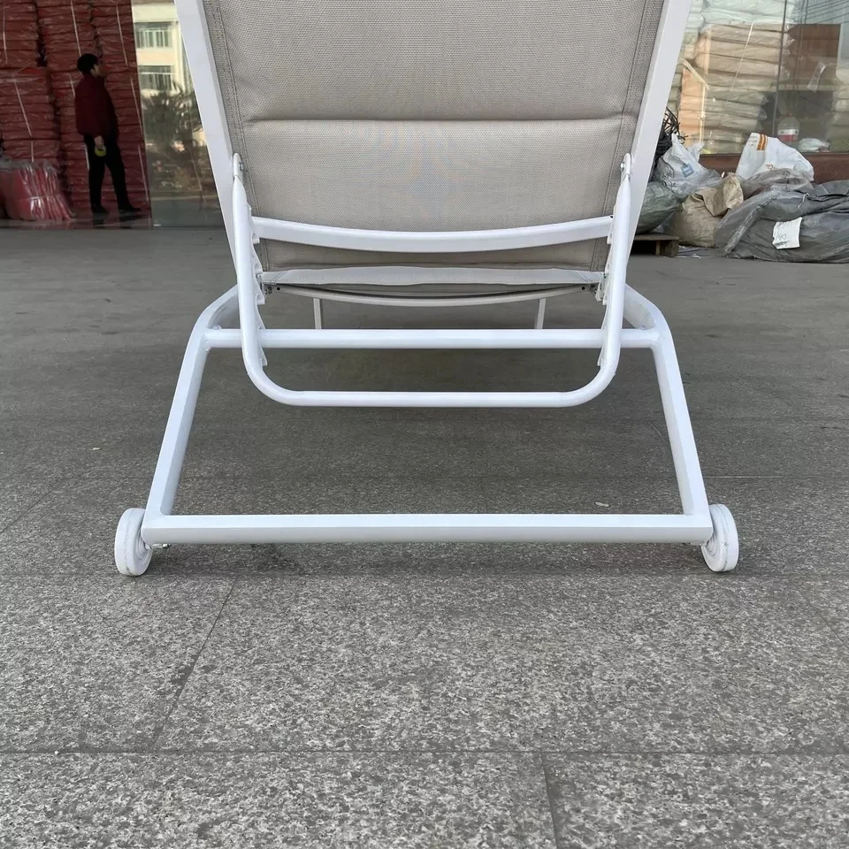 sun loungers aluminium stackable lounge sunbed aluminum  chaise longue