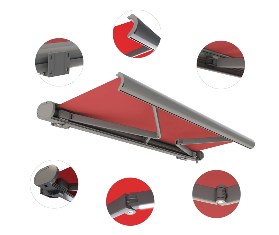 Commercial Electric Retractable Outdoor Best Price 6m 5m 4m 3m 2m Wide Full Sizes Aluminum White Patio Balcony Camping